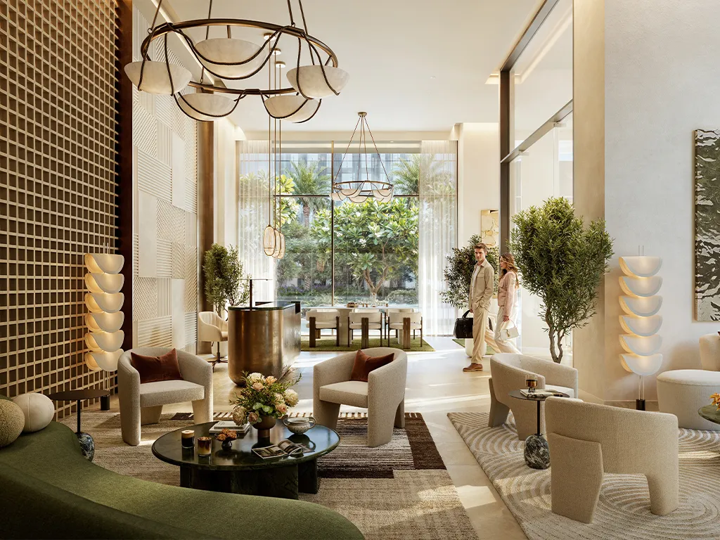 Residents' lounge at Fior 1, Emaar render